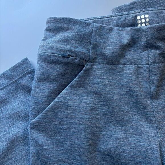 Title nine she leads pants pull-on space-dyed' Ponte knit blue XS new - Picture 9 of 12